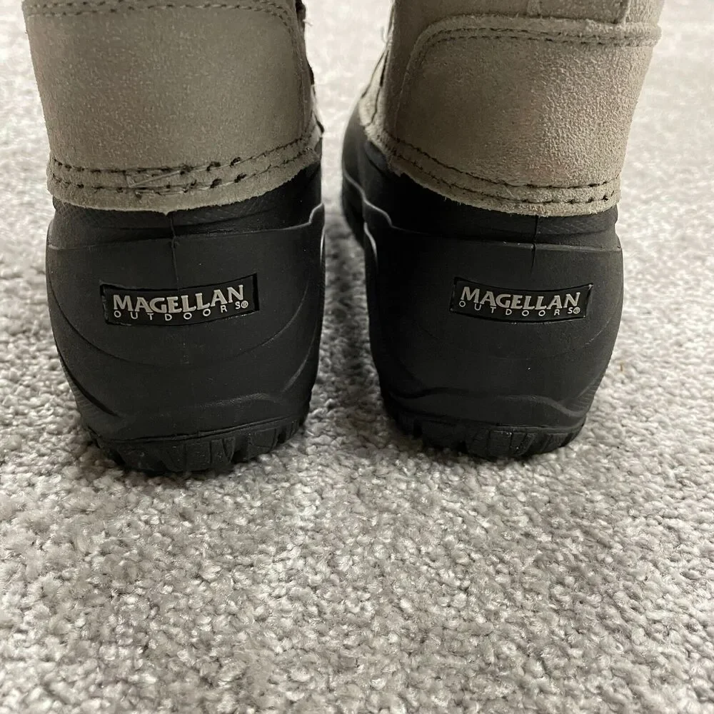 Magellan Outdoors Womens Suede Pac Outdoor Boots Size 6 B Gray Black New NWT